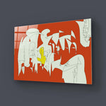 Abstract Geometric Creatures Glass Wall Art - CreoGlass E-Shop