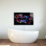 Abstract Metallic Bubbles 2 Glass Wall Art - CreoGlass E-Shop