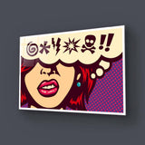 Cursed Speech Bubble Retro Glass Wall Art - CreoGlass E-Shop