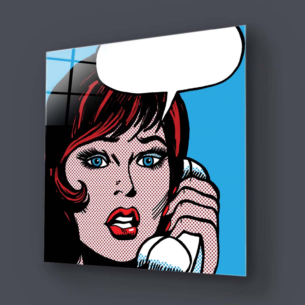 Distress Call Retro Glass Wall Art - CreoGlass E-Shop
