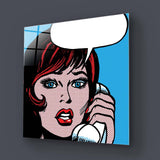 Distress Call Retro Glass Wall Art - CreoGlass E-Shop