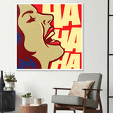 Ha Ha Ha Retro Glass Wall Art - CreoGlass E-Shop