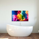 Rainbow Splash Glass Wall Art - CreoGlass E-Shop