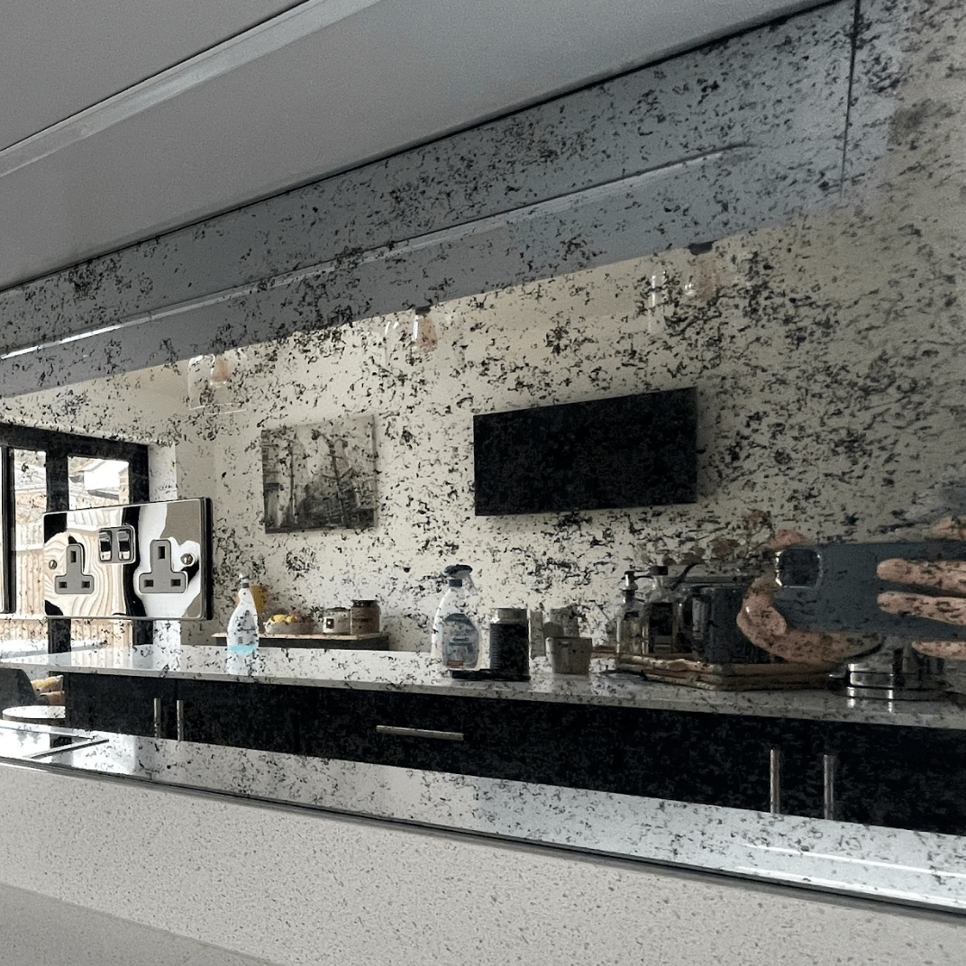 Antique Toughened Mirror - Silver - Sample - 4