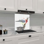 Cardinal Bird Glass Kitchen Splashback