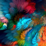 Colourful Leaves Glass Kitchen Splashback
