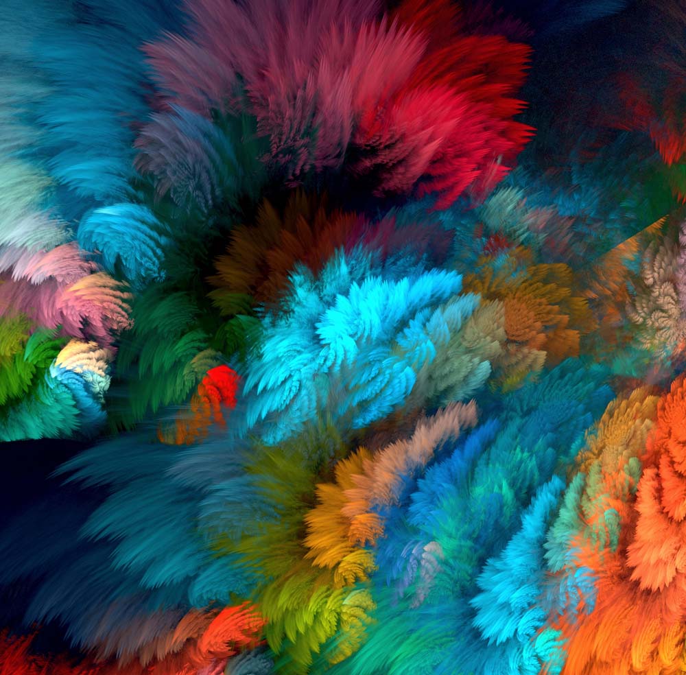Colourful Leaves Glass Kitchen Splashback