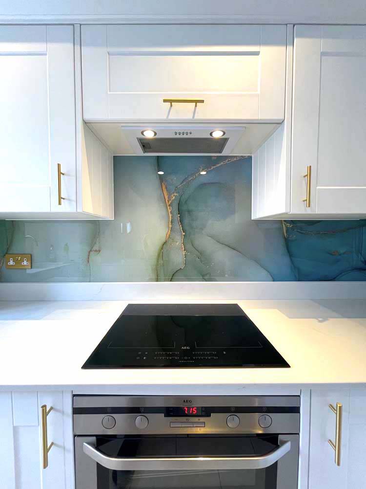 "Joanne" - Onyx Green - Liquid Ink Glass - CreoGlass E-Shop