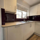 Aubergine Colour Glass Splashback - CreoGlass E-Shop