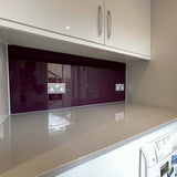 Aubergine Colour Glass Splashback - CreoGlass E-Shop