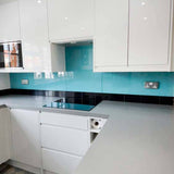 Blue Diamond Colour Glass Splashback - CreoGlass E-Shop