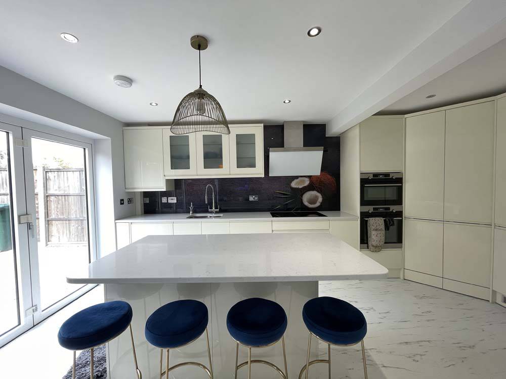 Coconut Printed Glass Kitchen Splashback - CreoGlass E-Shop
