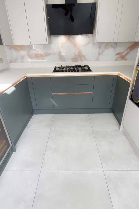 Copper - White Opera Splashback - CreoGlass E-Shop
