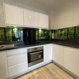Green Forest Printed Landscape Glass Splashback - CreoGlass E-Shop