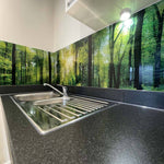 Green Forest Printed Landscape Glass Splashback - CreoGlass E-Shop