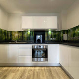 Green Forest Printed Landscape Glass Splashback - CreoGlass E-Shop