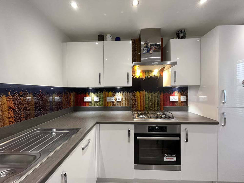 Herbs and Spices Printed Glass Kitchen Splashback - CreoGlass E-Shop