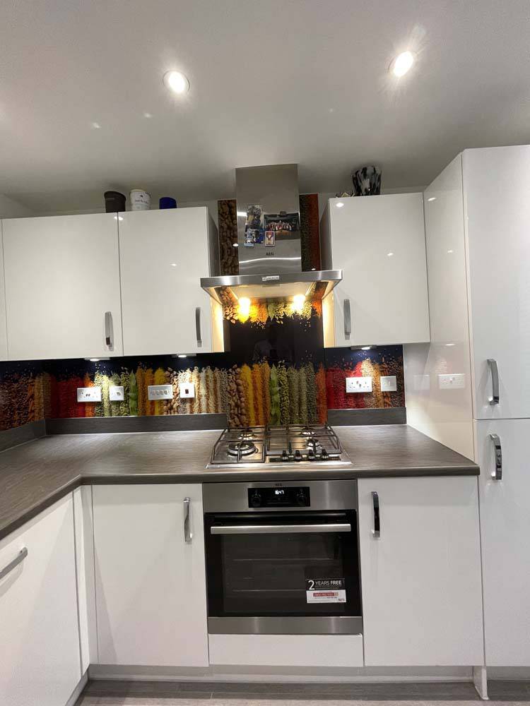 Herbs and Spices Printed Glass Kitchen Splashback - CreoGlass E-Shop