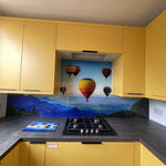Hot Air Balloons Printed Landscape Glass Splashback - CreoGlass E-Shop