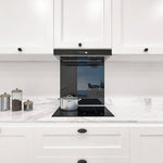 Jet Black Colour Glass Splashback - CreoGlass E-Shop
