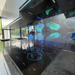 Jungle Leaves Printed Landscape Glass Kitchen Splashback - CreoGlass E-Shop