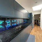 Jungle Leaves Printed Landscape Glass Kitchen Splashback - CreoGlass E-Shop