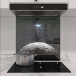 Moon and Earth Eclipse Printed Glass  Splashback - CreoGlass E-Shop