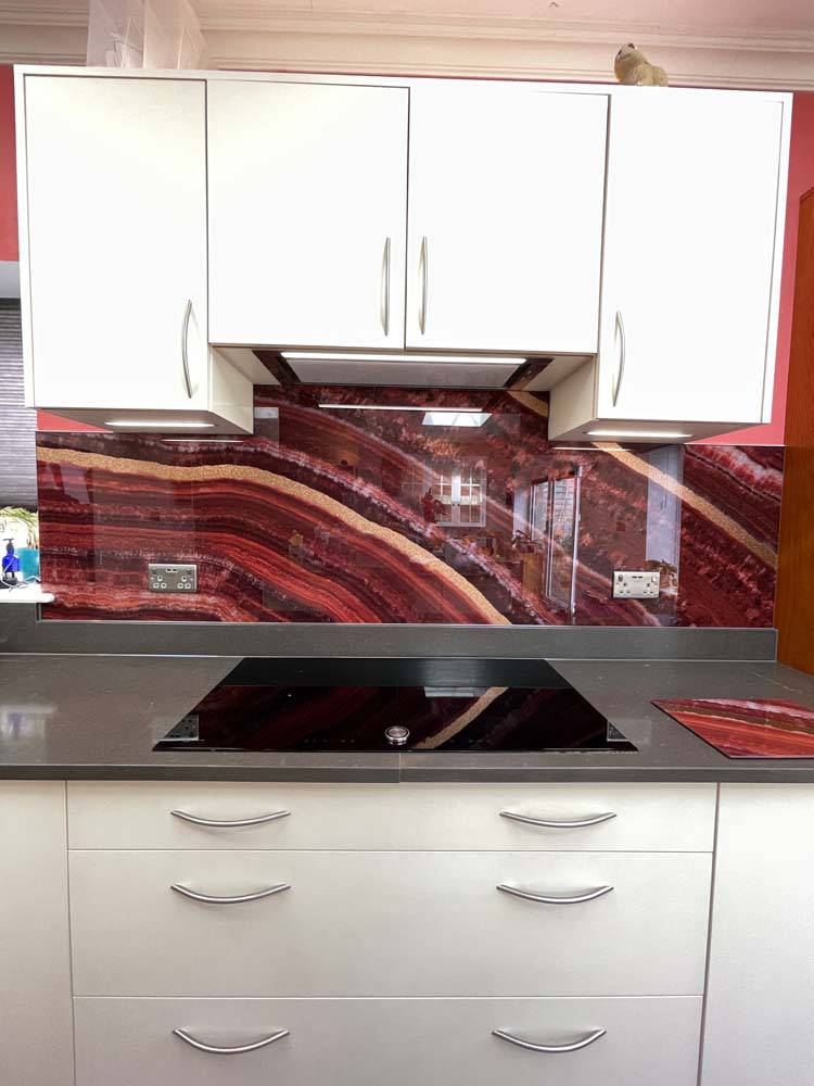 Original - Onyx Fantastico Splashback - CreoGlass E-Shop
