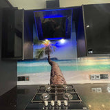 Palm Tree Beach Printed Glass Kitchen Splashback - CreoGlass E-Shop
