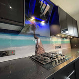 Palm Tree Beach Printed Glass Kitchen Splashback - CreoGlass E-Shop