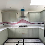 Pink Wave Printed Glass Splashback - CreoGlass E-Shop
