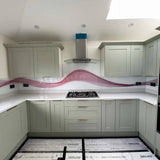 Pink Wave Printed Glass Splashback - CreoGlass E-Shop