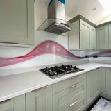 Pink Wave Printed Glass Splashback - CreoGlass E-Shop