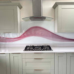 Pink Wave Printed Glass Splashback - CreoGlass E-Shop