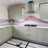 Pink Wave Printed Glass Splashback - CreoGlass E-Shop