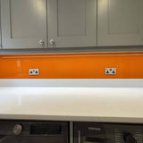 Pure Orange Colour Glass Splashback - CreoGlass E-Shop