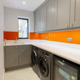 Pure Orange Colour Glass Splashback - CreoGlass E-Shop