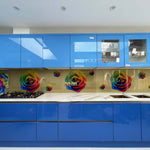 Rainbow Roses Printed Glass Kitchen Splashback - CreoGlass E-Shop