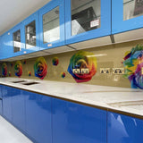Rainbow Roses Printed Glass Kitchen Splashback - CreoGlass E-Shop