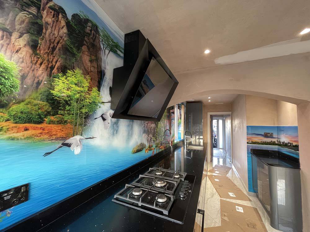 Rainforest Waterfall Printed Glass Kitchen Splashback - CreoGlass E-Shop