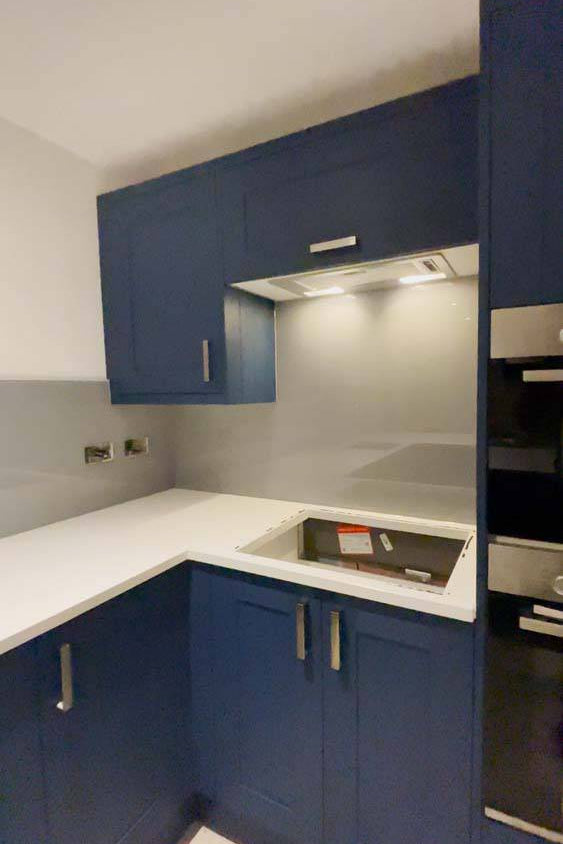 Signal Grey Colour Glass Splashback - CreoGlass E-Shop