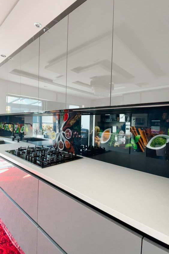 Spices And Vegetables Printed Glass Splashback - CreoGlass E-Shop