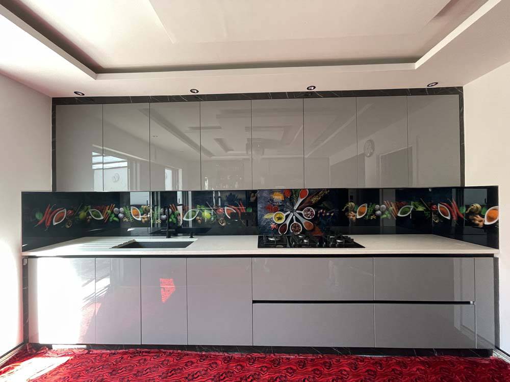 Spices And Vegetables Printed Glass Splashback - CreoGlass E-Shop