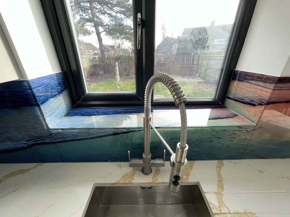 Sunset Beach Printed Glass Kitchen Splashback - CreoGlass E-Shop