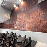 Textured Copper Printed Glass Kitchen Splashback - CreoGlass E-Shop
