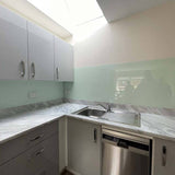 White Green Colour Glass Splashback - CreoGlass E-Shop