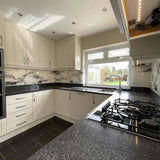 White Printed Marble Glass Splashback - CreoGlass E-Shop