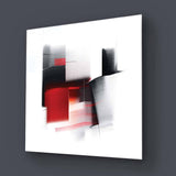 Abstract Black and Red Glass Wall Art - CreoGlass E-Shop