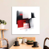 Abstract Black and Red Glass Wall Art - CreoGlass E-Shop