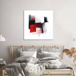 Abstract Black and Red Glass Wall Art - CreoGlass E-Shop